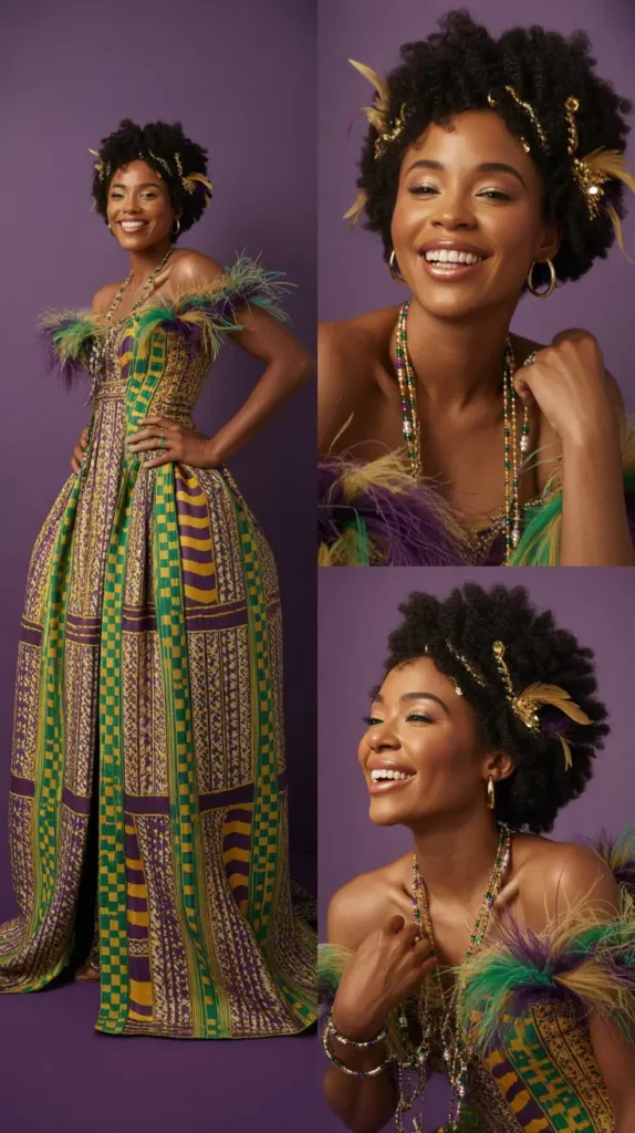 Regal African Print Mardi Gras Fusion
