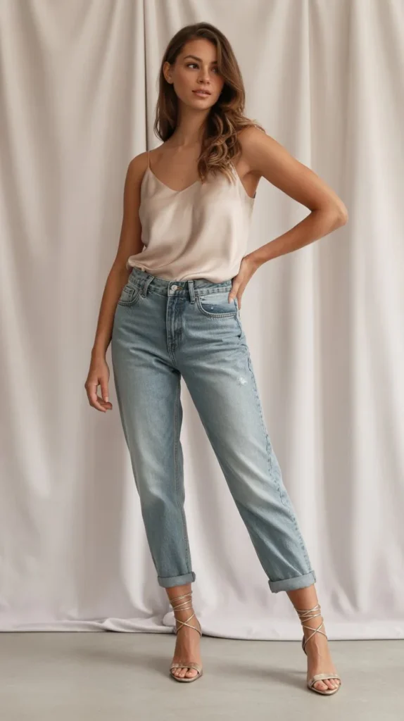 The Embellished Jeans and Simple Heel Effortless Formula