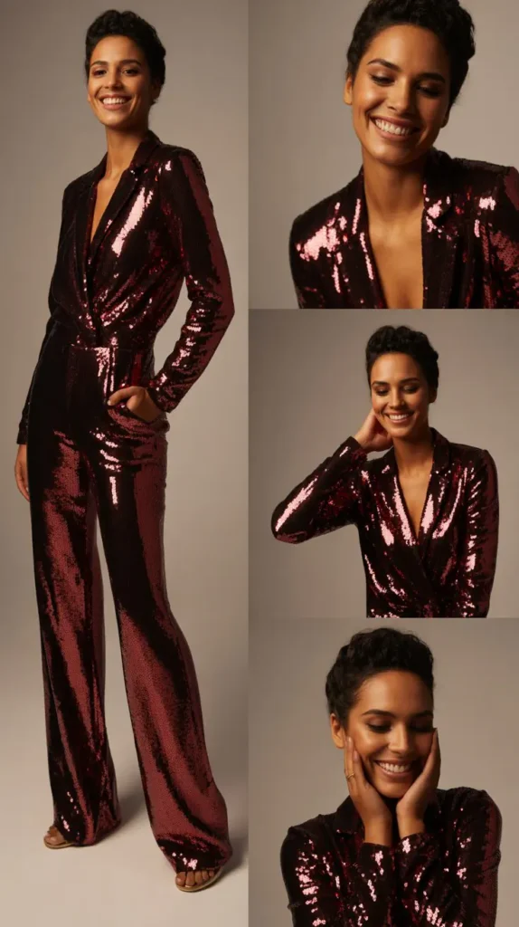Sequin Jumpsuit Glam