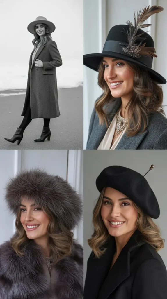  Dramatic Hat Game: Wide-Brim and Fascinator Styles for Cold Weather