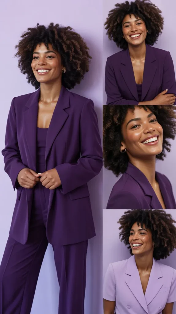 Purple Monochromatic Power Look