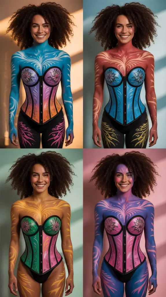Festival Body Paint and Corset Hybrid