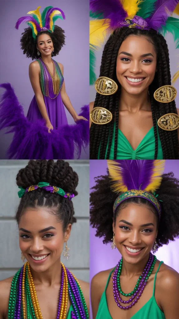 Natural Hair Styling Ideas for Mardi Gras