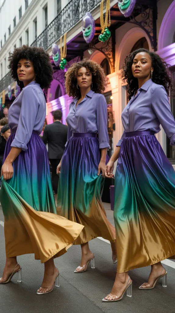 Ombre Skirt Gradient Glam Look