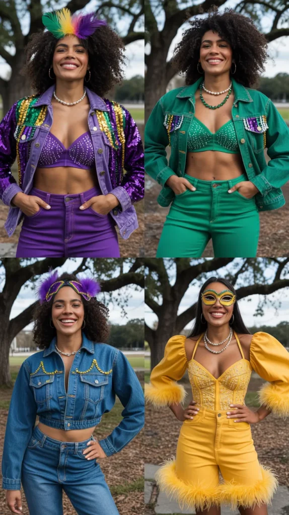 Mardi Gras Denim Looks With a Festive Twist