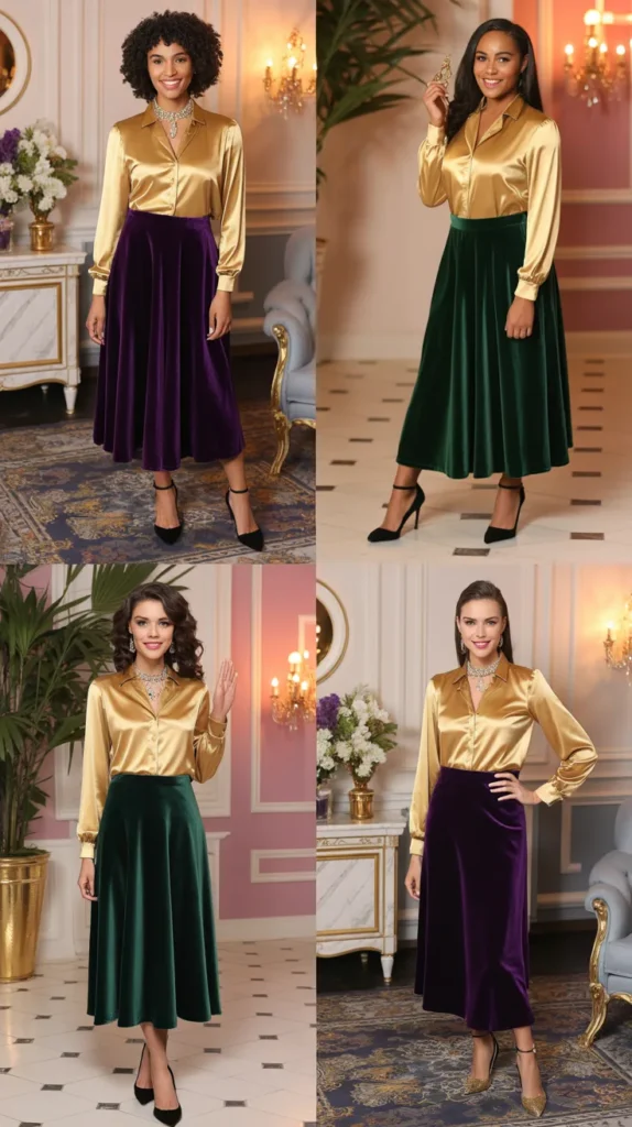  Velvet Skirt Luxe Evening Look
