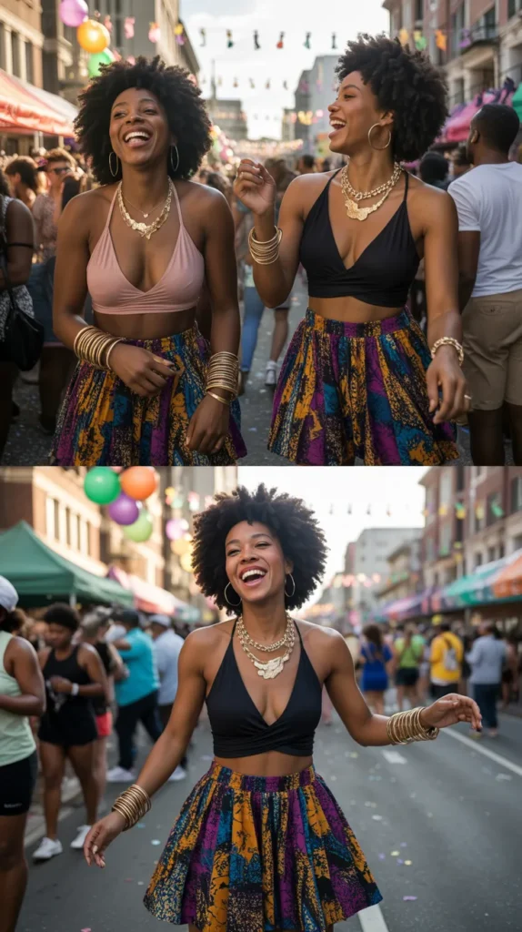 Bold Printed Wrap Skirt Statement Fit