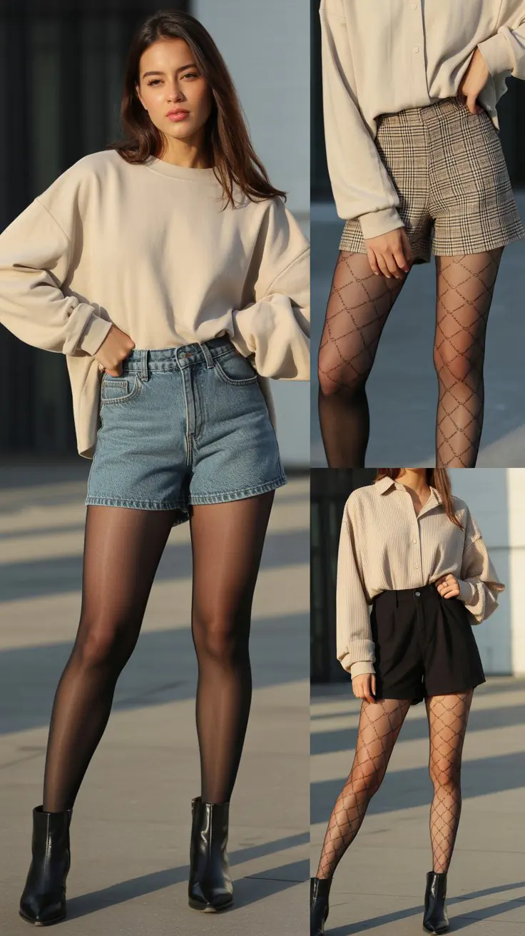 20 Cute Outfits With Shorts And Tights
