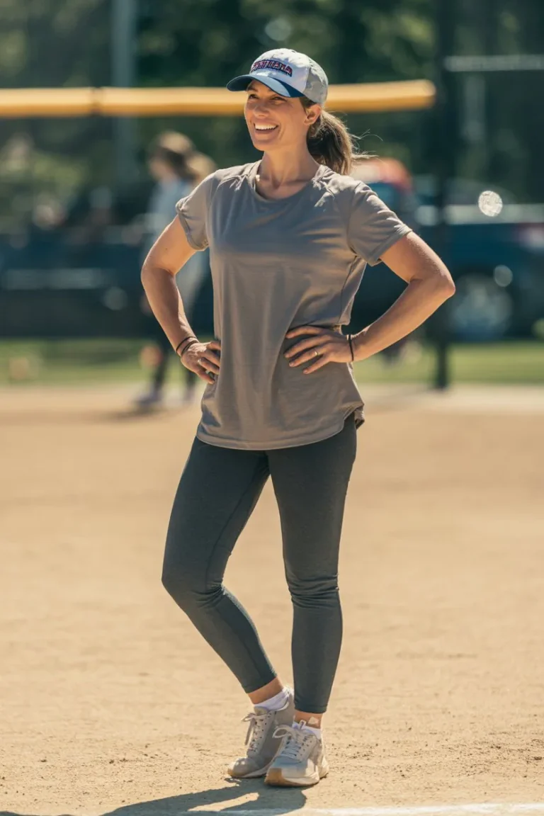 25 Cute Comfortable Softball Mom Practice Outfits