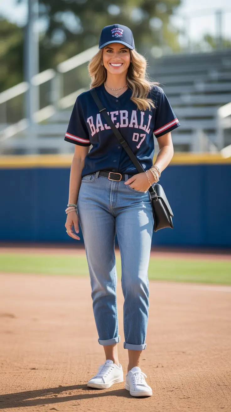 24 Baseball Mom Outfits Casual Game Day Style