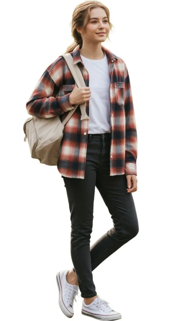 Flannel Shirt with Black Jeans