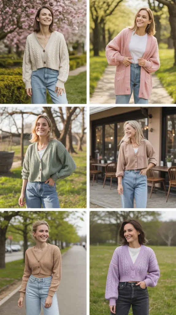 Cardigan With Mom Jeans
