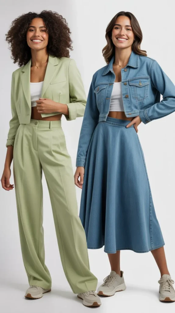 Cropped Jacket With Matching Co-Ord Set