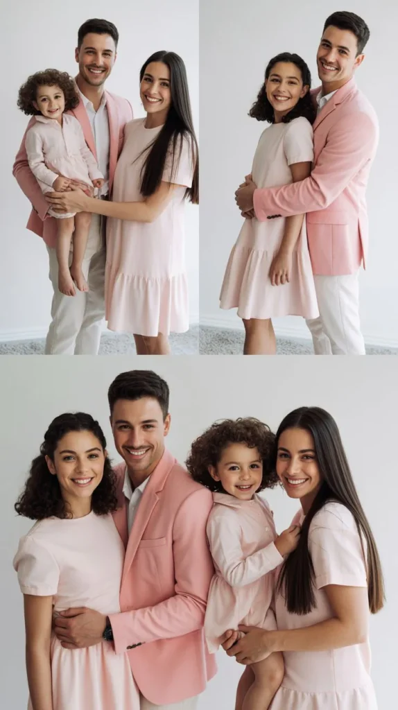 Baby Pink Monochrome Family Style