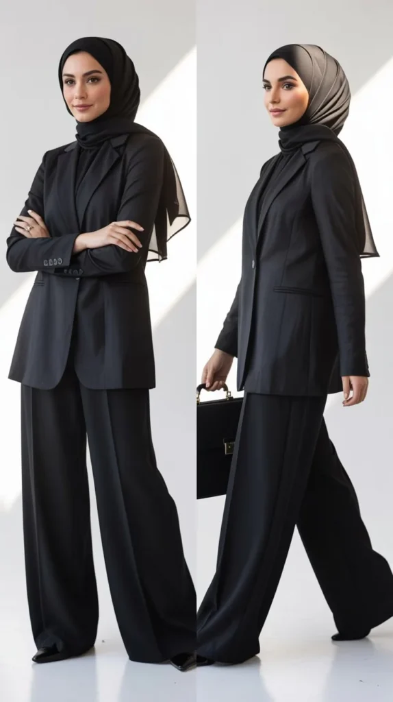 Luxury All-Black Conference Outfit