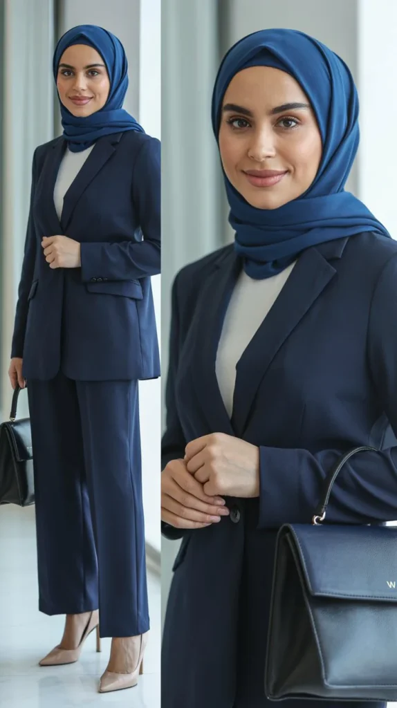  Navy Blue Professional Conference Look