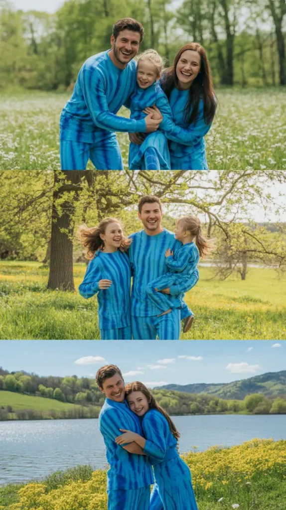 Blue Tie-Dye Outfits for a Fun and Playful Family Photoshoot