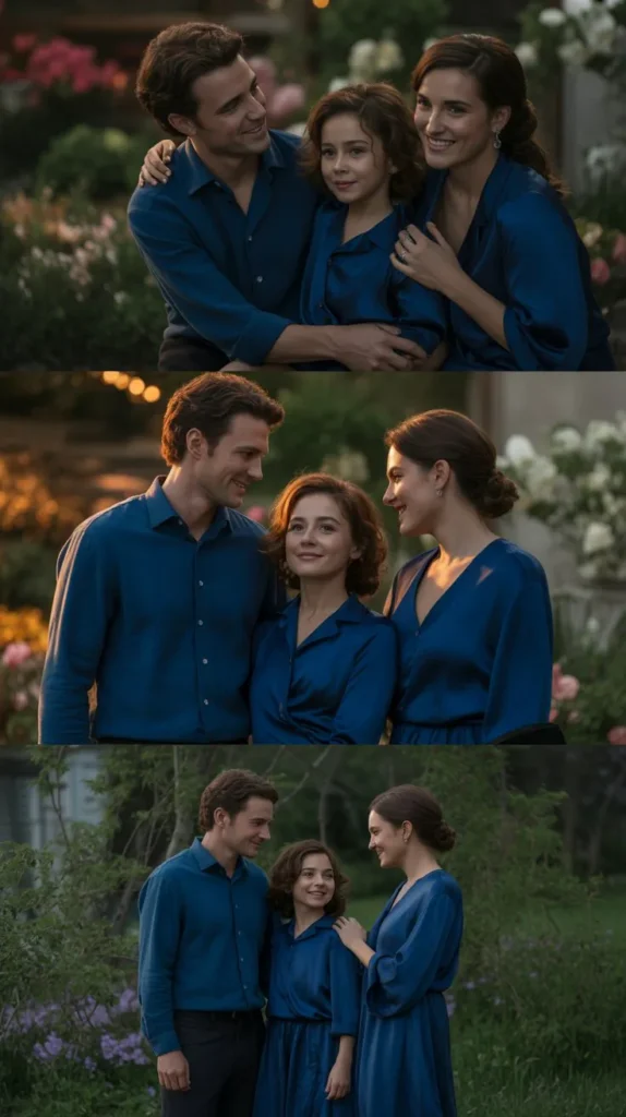 Midnight Blue Outfits for a Romantic Evening Spring Photoshoot