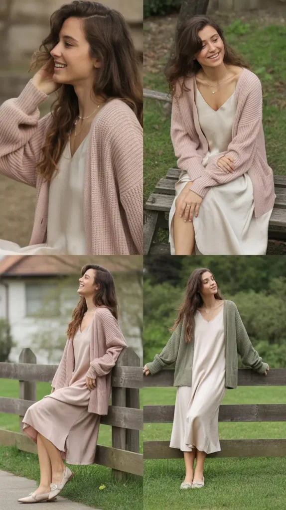 Cardigan with Slip Dress