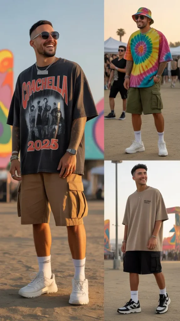 Streetwear Edge: Graphic Tees and Cargo Shorts