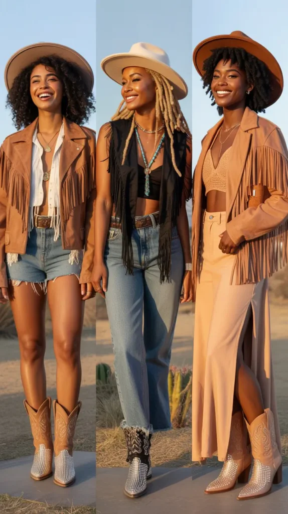 Western-Inspired Black Festival Look