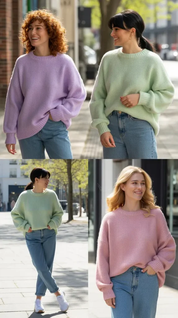 Cozy Oversized Sweater With Straight-Leg Jeans