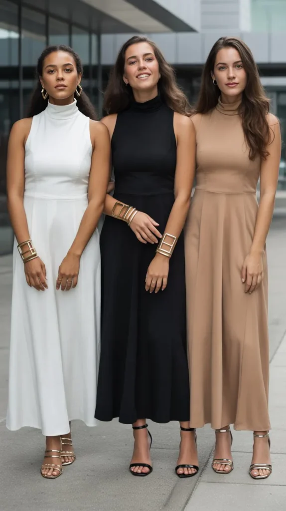 Sleeveless Turtleneck Dress for a Minimalist and Modern Graduation Look