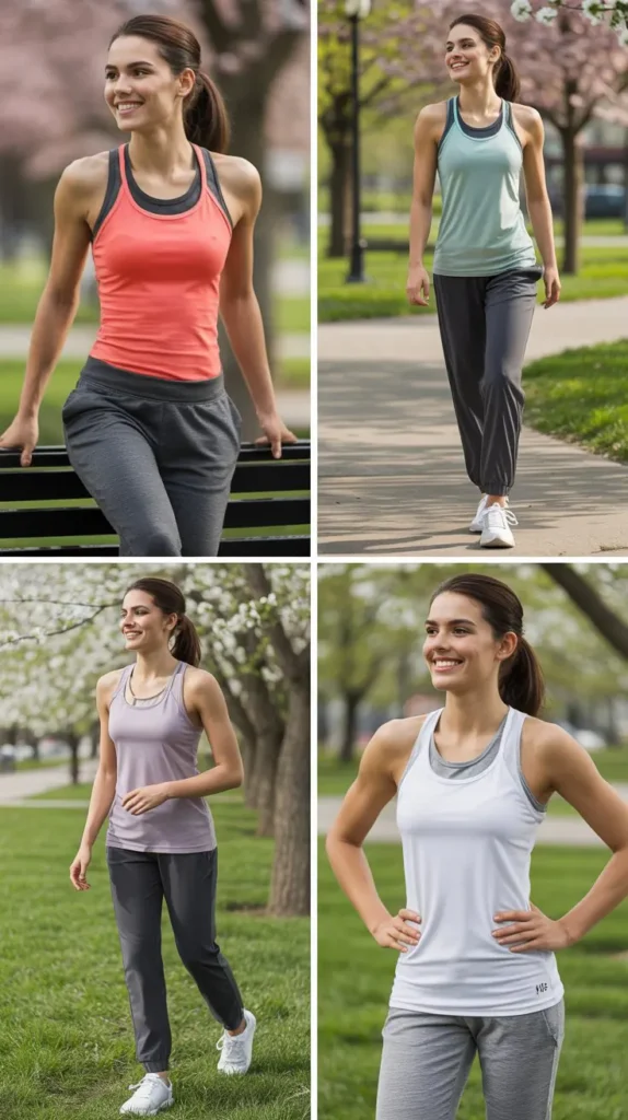 . Racerback Tank with Jogger Pants
