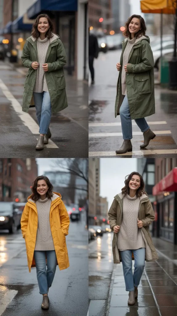 Raincoat with Neutral Layers