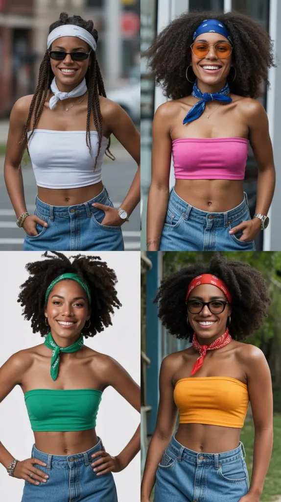 Baggy Jeans With Tube Tops
