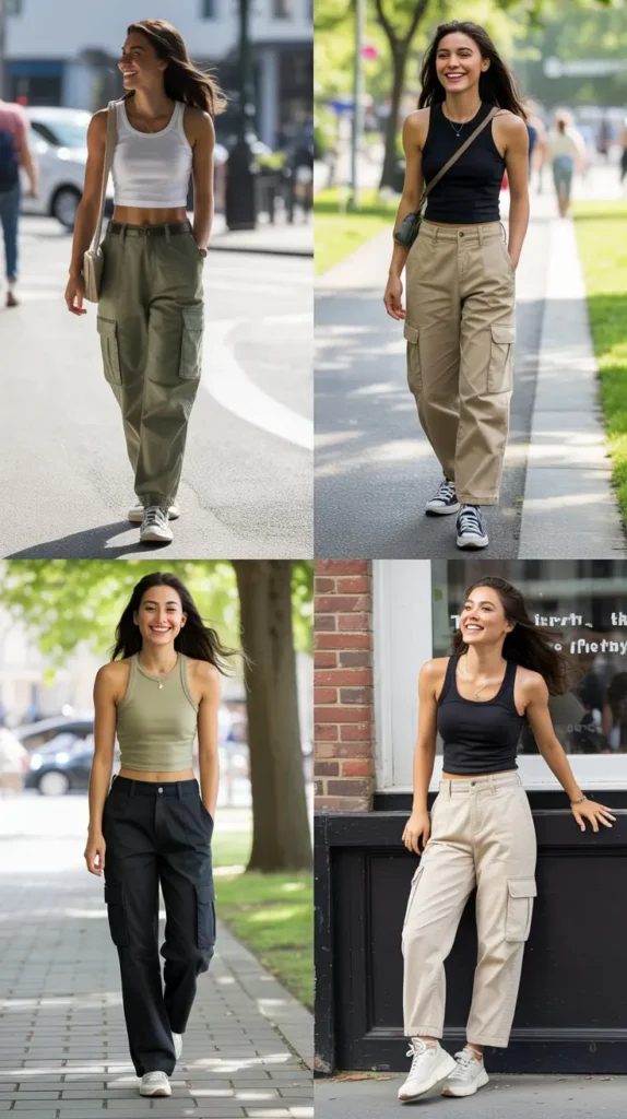 Cargo Pants With Tank Top