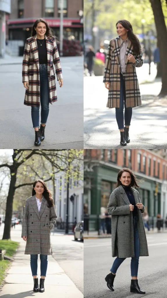 Plaid Coat With Skinny Jeans