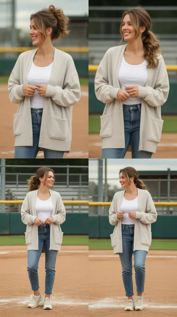 Oversized Cardigan with Jeans