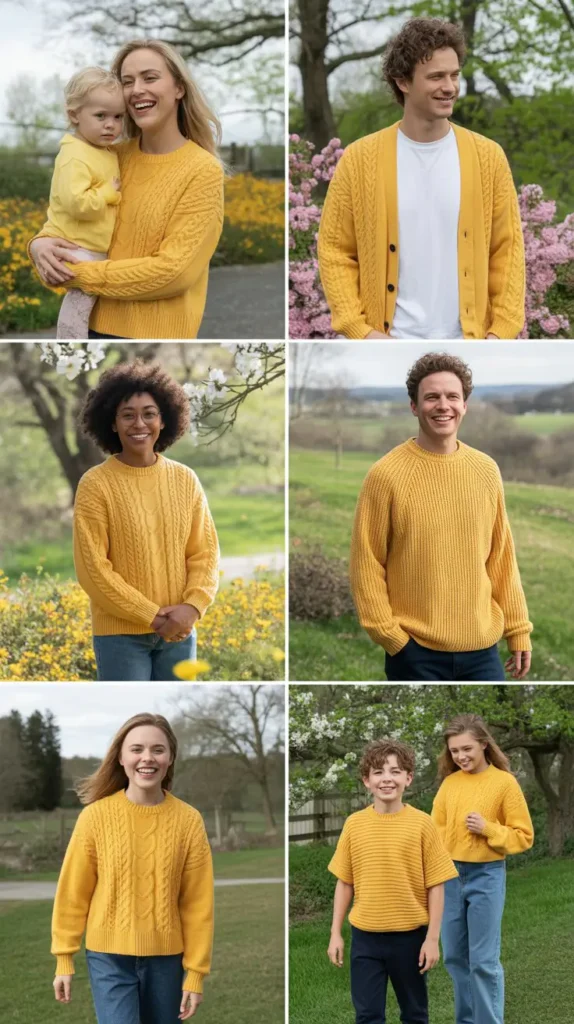 Yellow Sweaters For Cool Easter Weather