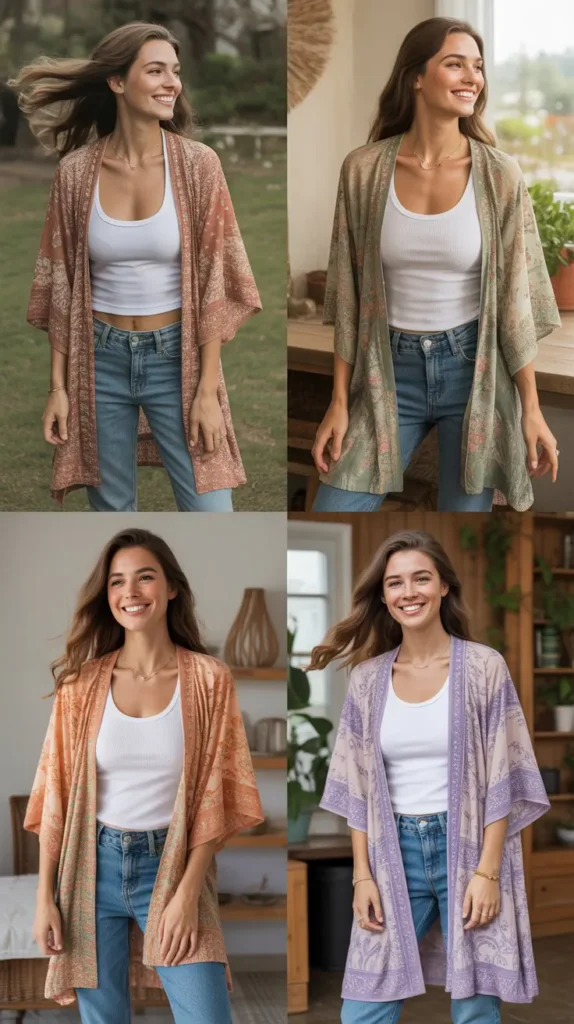 Boho Kimono with Jeans