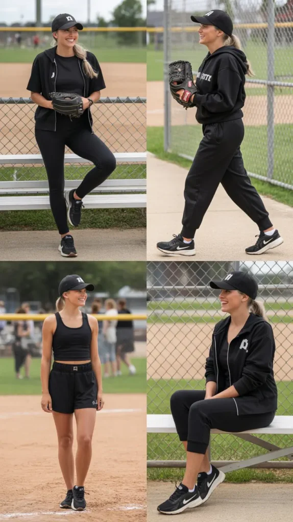 Monochrome Black Athleisure Outfit