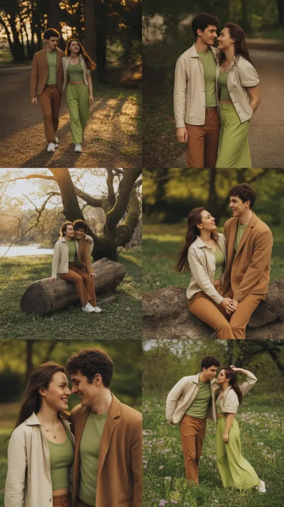 Earth Tone Couple Fashion