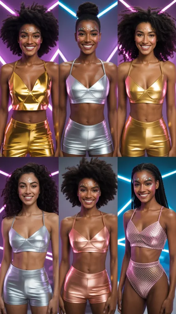 Metallic Two-Piece Outfit