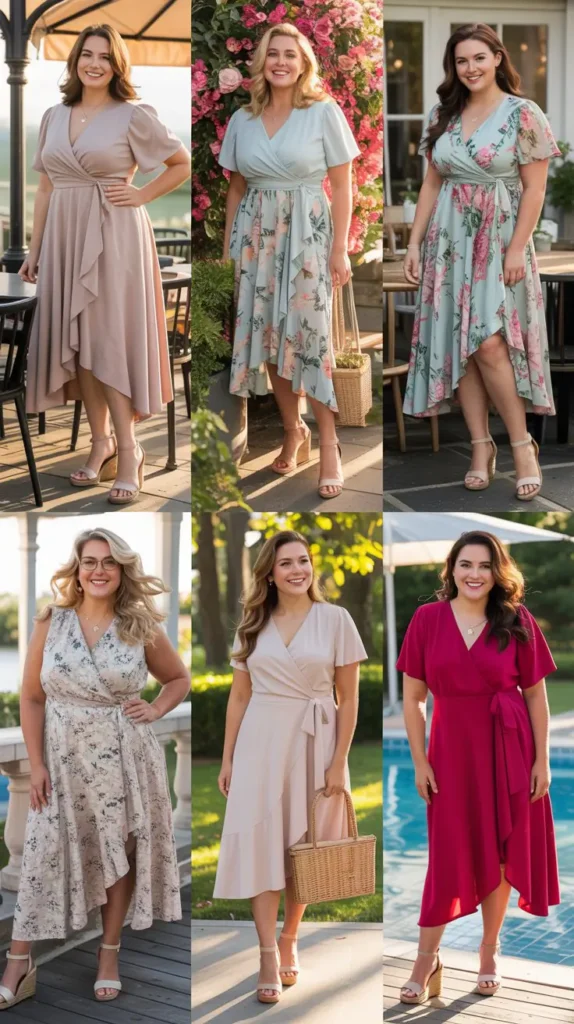 Wrap Dress With Wedges