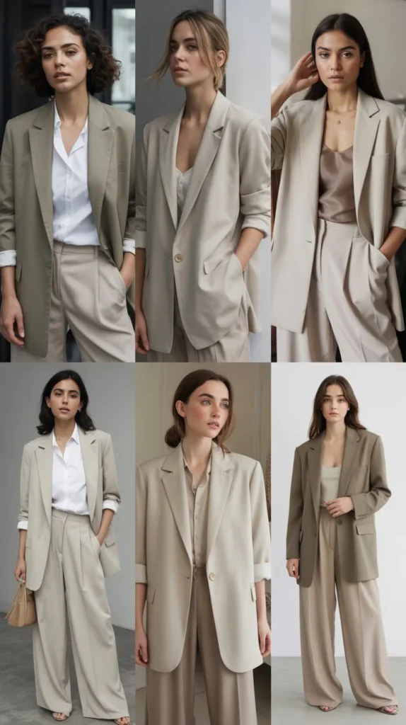 Oversized Blazer with Wide-Leg Pants