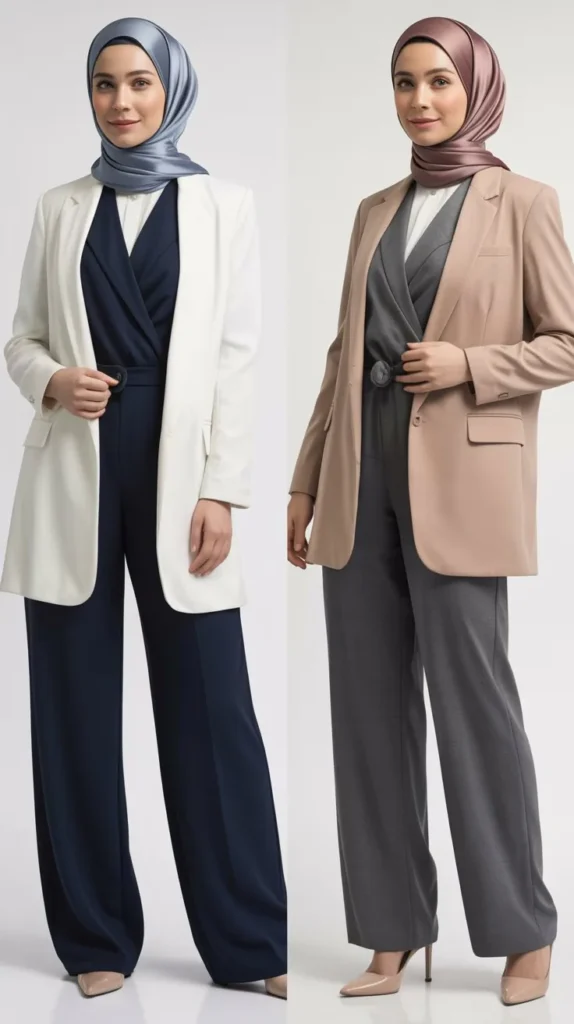  Modest Jumpsuit With Long Blazer