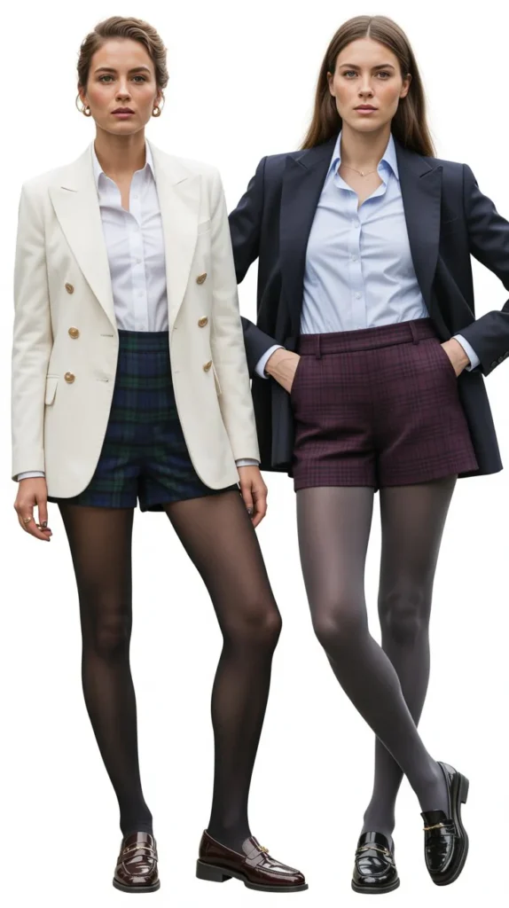  Oversized Hoodie With Biker Shorts And Tights