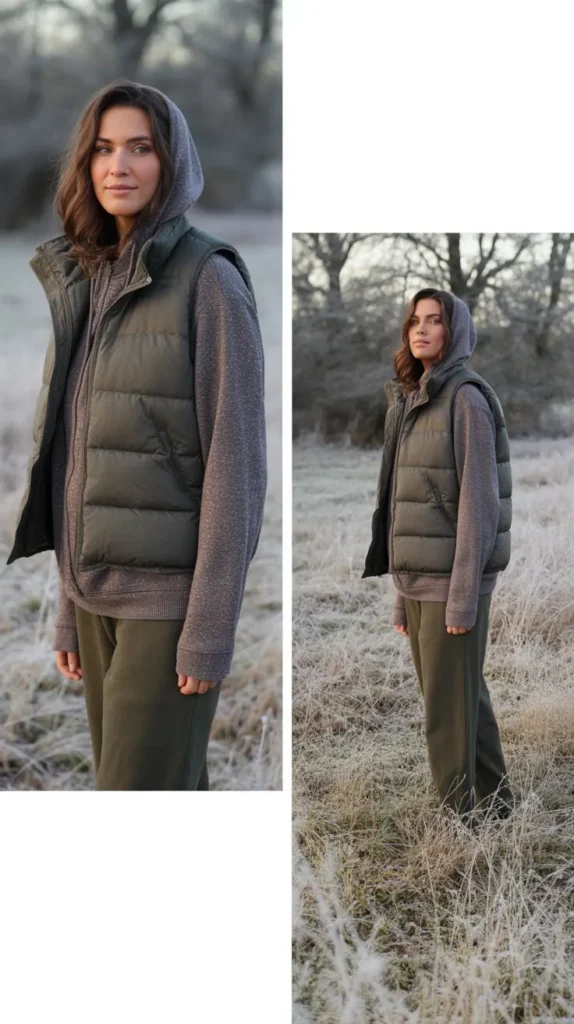 Hoodie with Puffer Vest