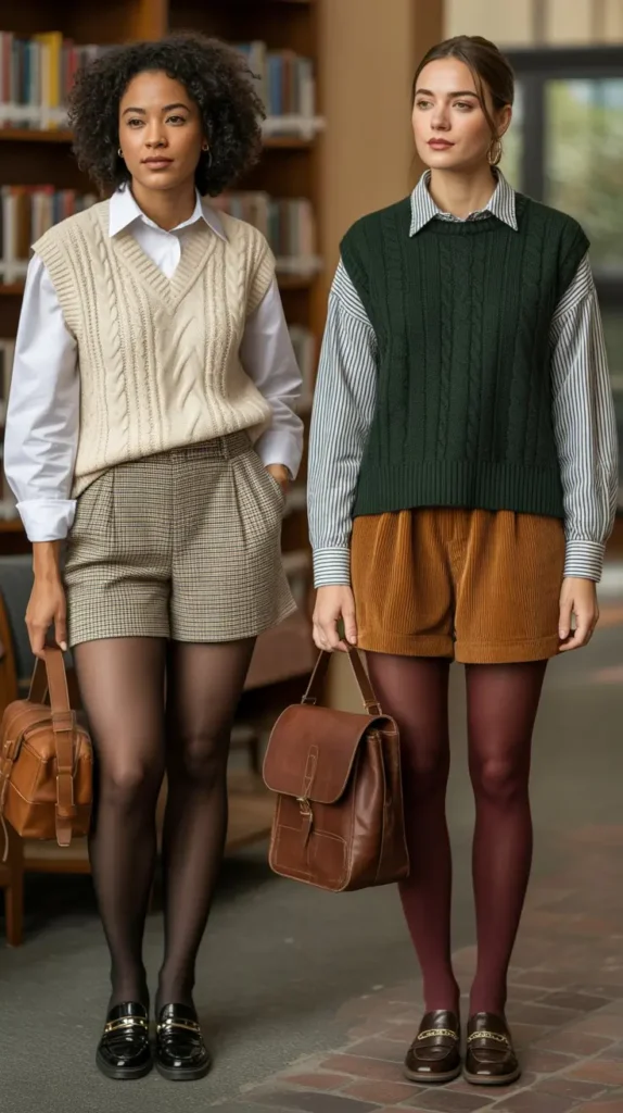  Sweater Vest With Shorts And Tights