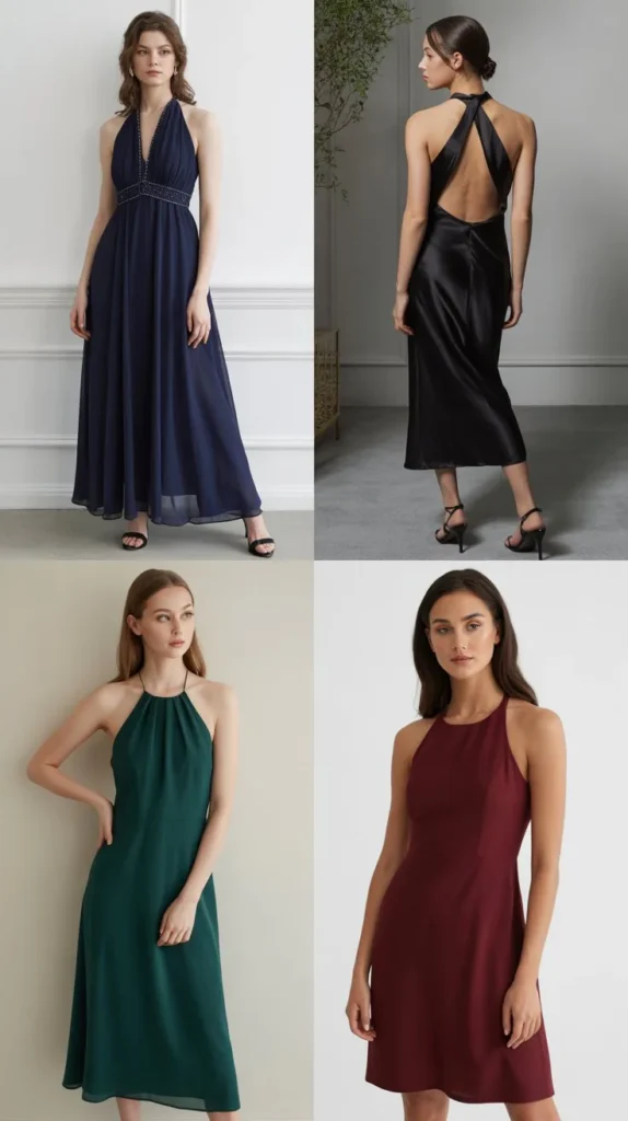  Halter Neck Graduation Dress