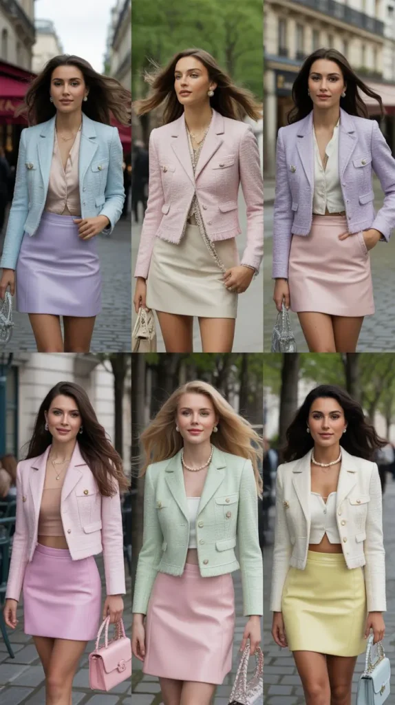 Tweed Jacket with Mini Skirt