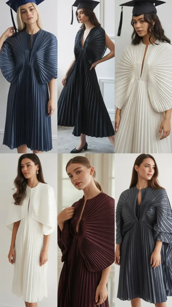 Pleated Graduation Dress