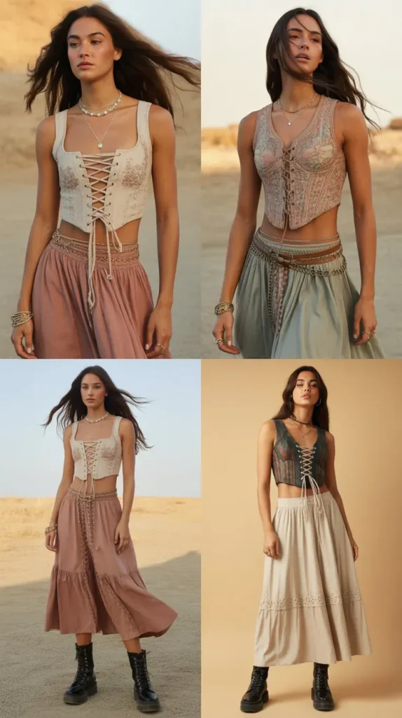 Bohemian Corset Top Outfit