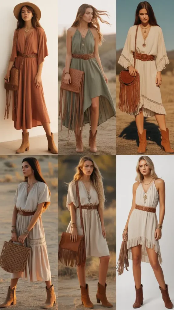  Boho Leather Belt Dress Style