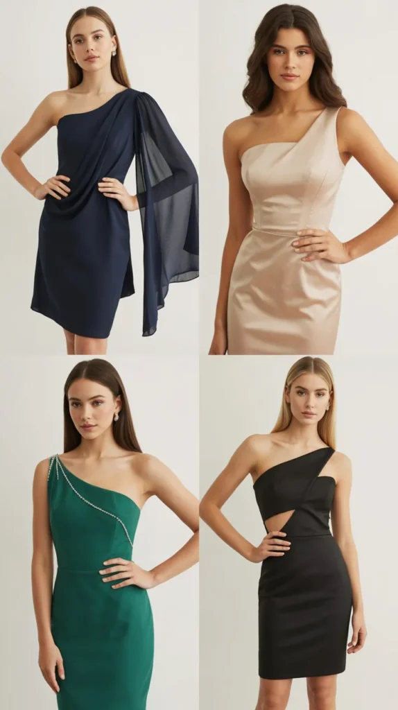 One-Shoulder Graduation Dress